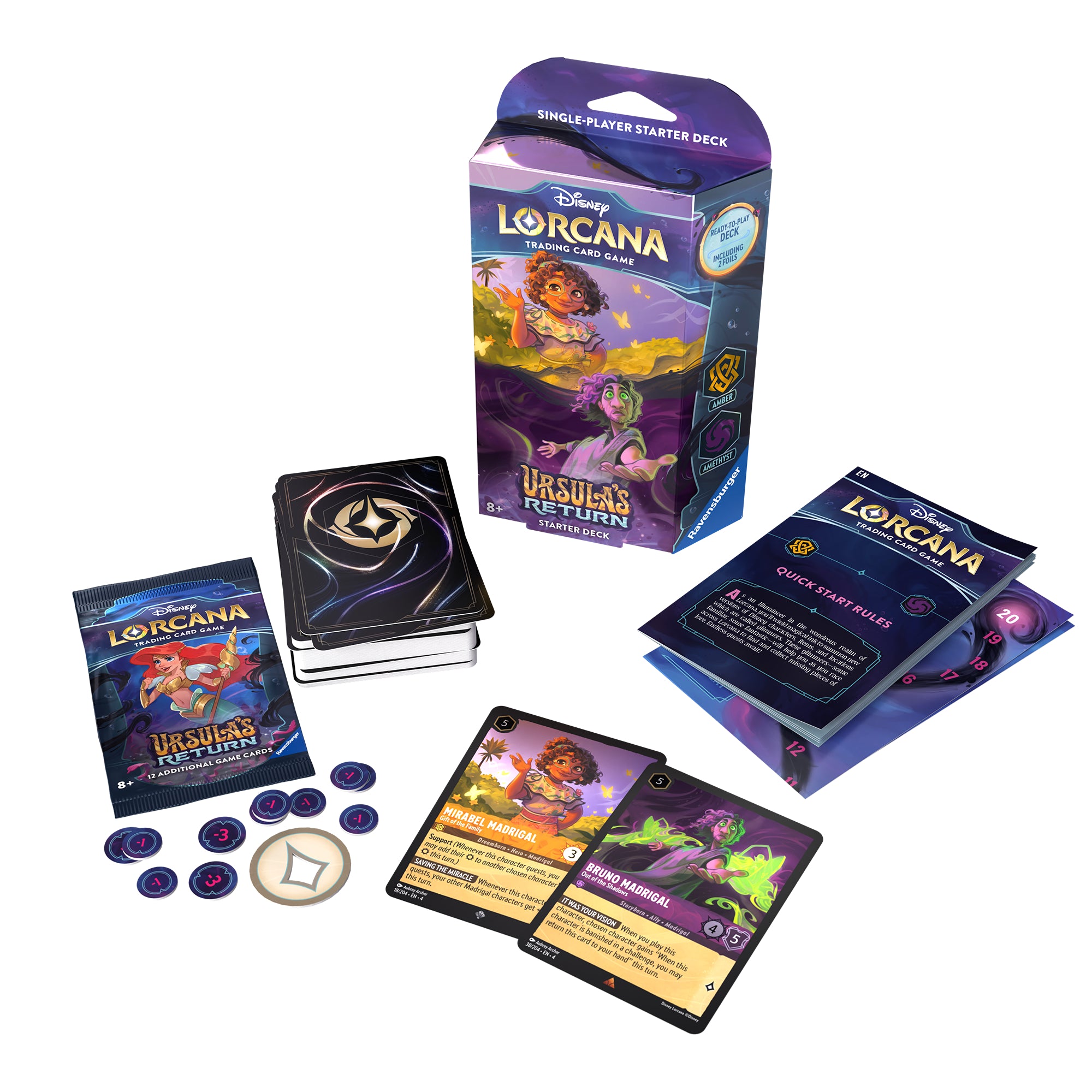 Disney Lorcana: Ursula's Return Starter Deck (Amber & Amethyst) Popular Universe Disney Lorcana: Ursula's Return Starter Deck (Amber & Amethyst) Popular Universe