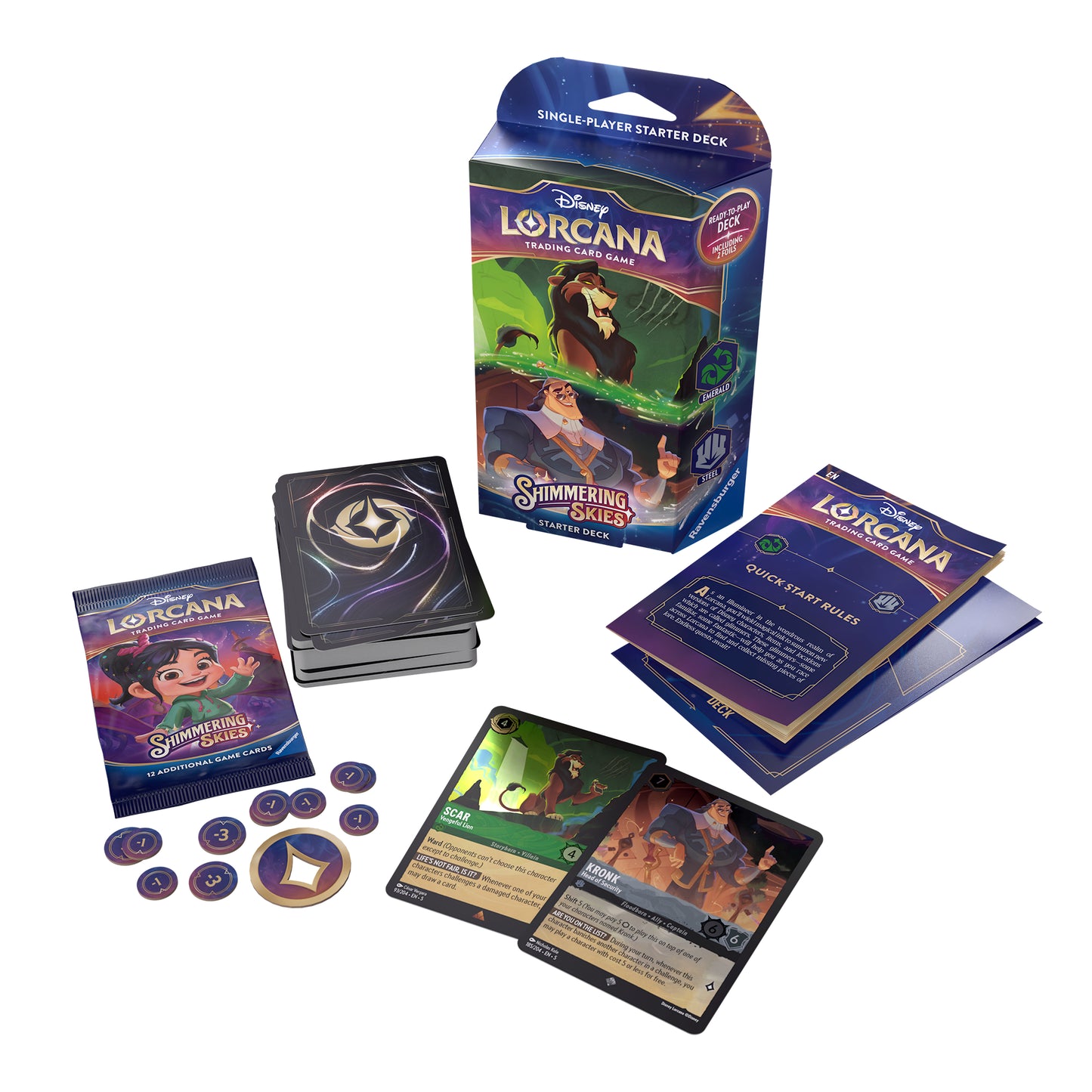 Disney Lorcana: Shimmering Skies Starter Deck (Emerald & Steel)