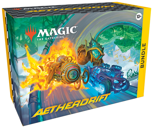 The Aetherdrift Bundle which has some wacky steampunky vehicles on the front, racing. The other photos show the Bundle in different angles.