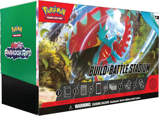 The Paradox Rift Build & Battle Stadium box features a Roaring Moon flying across the front