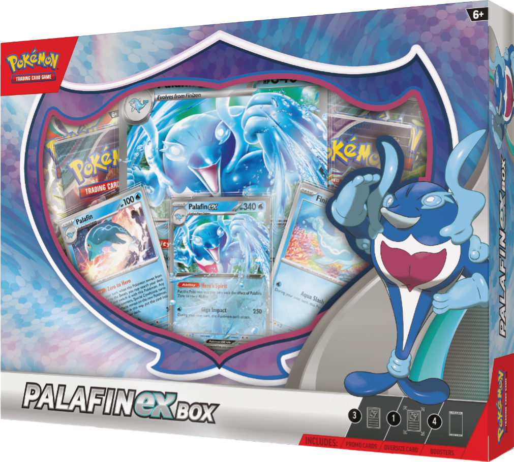 Palafin ex Box front, the dude is literally a superhero dolphin lol